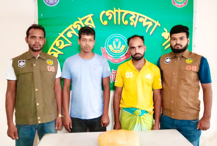 রাজশাহীতে ১ কেজি গাঁজাসহ দুই মাদক কারবারী গ্রেপ্তার