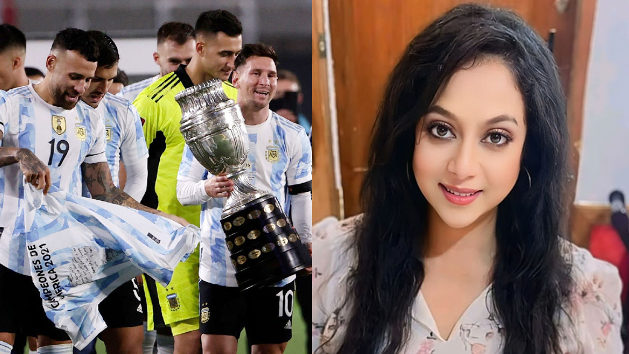 আর্জেন্টিনা সাপোর্টারদের খুশিতে শাবনূরও খুশি