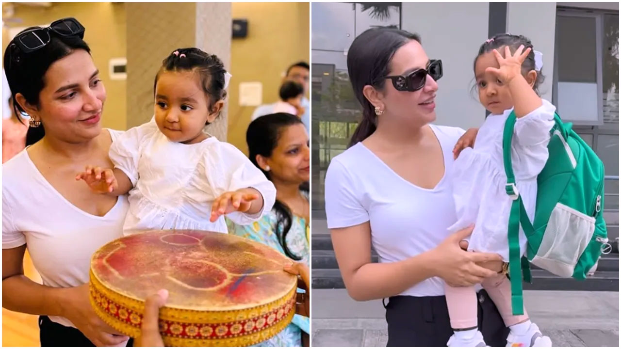 দেড় বছরের মেয়েকে স্কুলে নিয়ে গেলেন শুভশ্রী